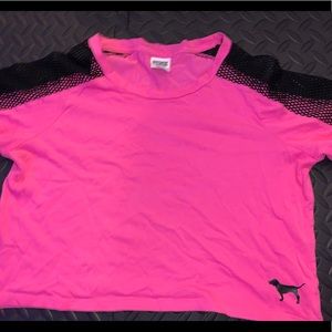 Pink cropped top